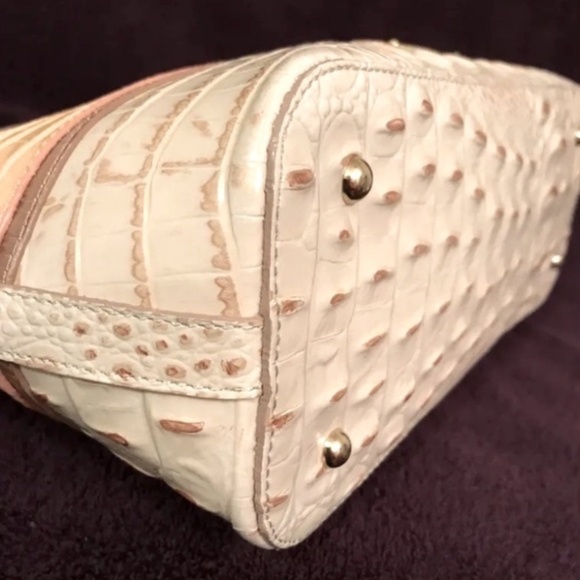 Brahmin Mini Asher Rose Tri Color Melbourne Gator/Croc Leather - Picture 10 of 16